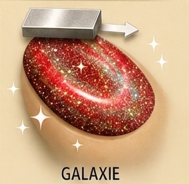 12. Galaxie (3D-Tiefeneffekt mit Glitter-Kombination)