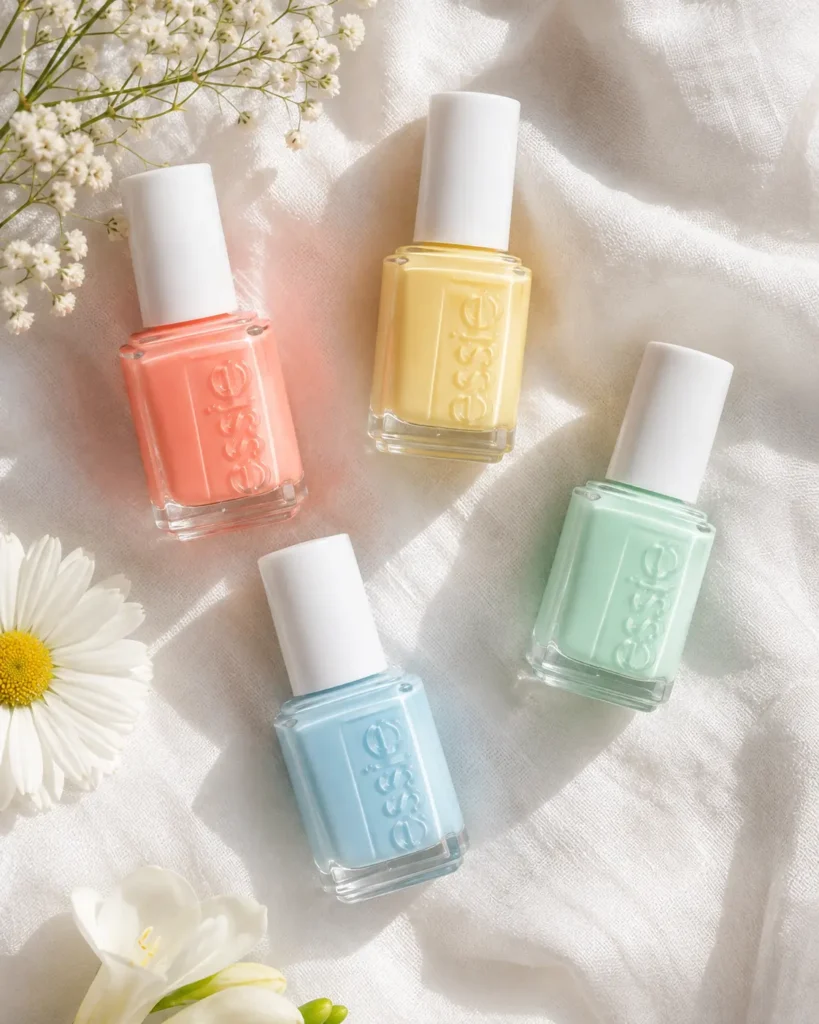 Farbpalette Sommer Nagellack in Koralle, Gelb und Blau